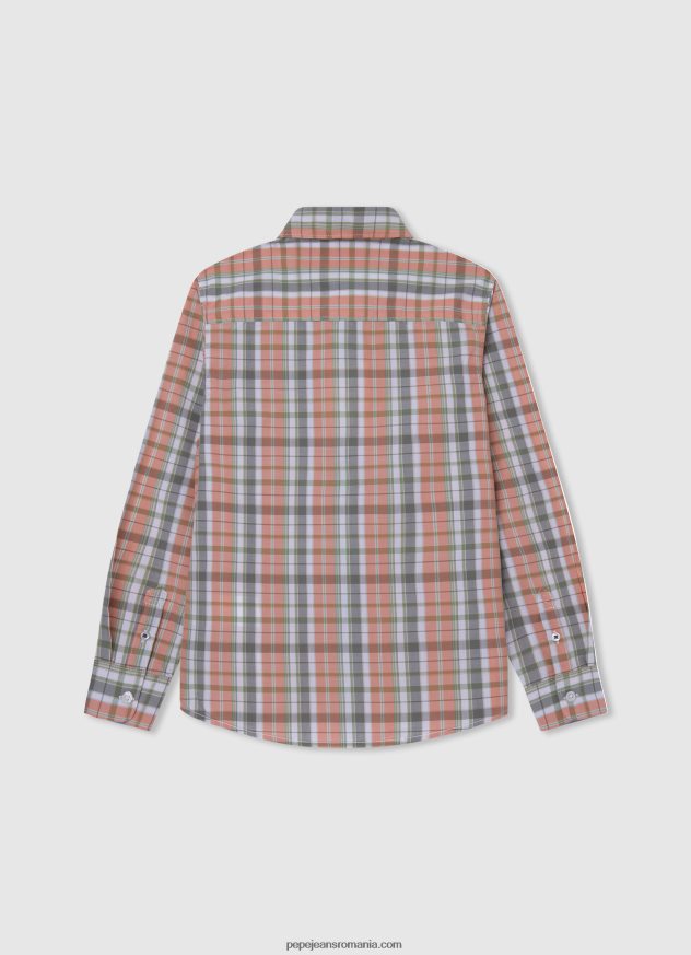 cămașă din popelin în carouri marple băiat Pepe Jeans studio roșu 6Z0R461659 - imagine 2