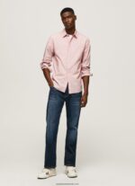 cămașă din poplin cu dungi percy bengal bărbați Pepe Jeans studio roșu 6Z0R461074 - imagine 2