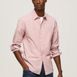 cămașă din poplin cu dungi percy bengal bărbați Pepe Jeans studio roșu 6Z0R461074
