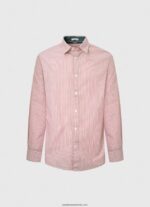 cămașă din poplin cu dungi percy bengal bărbați Pepe Jeans studio roșu 6Z0R461074 - imagine 5