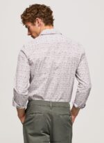 cămașă din poplin lenora slim fit bărbați Pepe Jeans alb 6Z0R461075 - imagine 4
