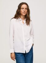 cămașă din voile de bumbac în dungi femei Pepe Jeans roz moale 6Z0R46323 - imagine 3