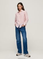 cămașă din voile de bumbac în dungi femei Pepe Jeans studio roșu 6Z0R46348 - imagine 2