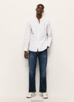cămașă dobby în dungi lisselton bărbați Pepe Jeans alb 6Z0R461064 - imagine 2