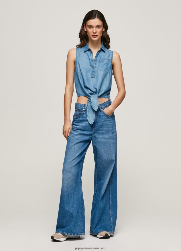 cămașă fără mâneci cu potrivire obișnuită femei Pepe Jeans denim 6Z0R46368 - imagine 2