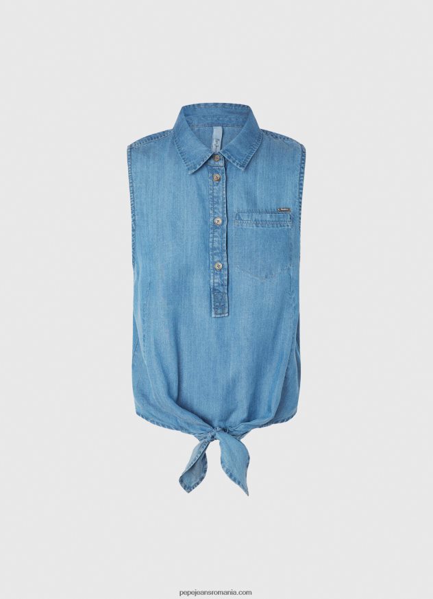 cămașă fără mâneci cu potrivire obișnuită femei Pepe Jeans denim 6Z0R46368 - imagine 5