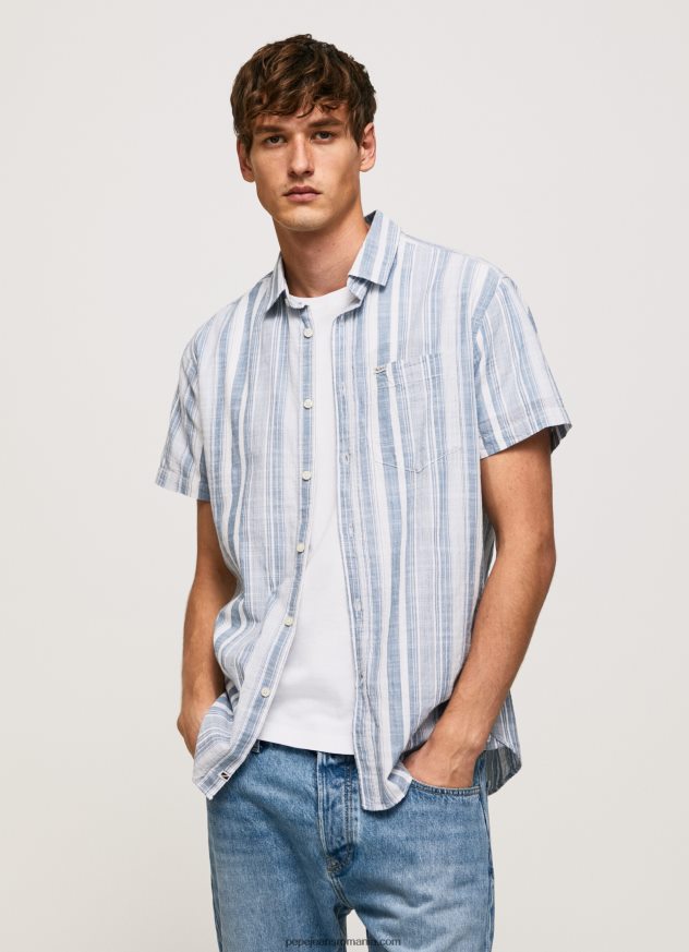 cămașă în dungi Luther slim fit bărbați Pepe Jeans jarman 6Z0R461056 - imagine 1