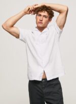 cămașă lastingham cu mâneci scurte bărbați Pepe Jeans alb 6Z0R461060 - imagine 2