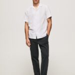 cămașă lastingham cu mâneci scurte bărbați Pepe Jeans alb 6Z0R461060