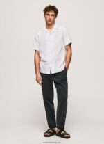 cămașă lastingham cu mâneci scurte bărbați Pepe Jeans alb 6Z0R461060