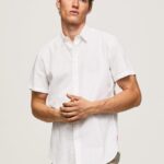 cămașă lothersdale cu mâneci scurte bărbați Pepe Jeans alb 6Z0R461069