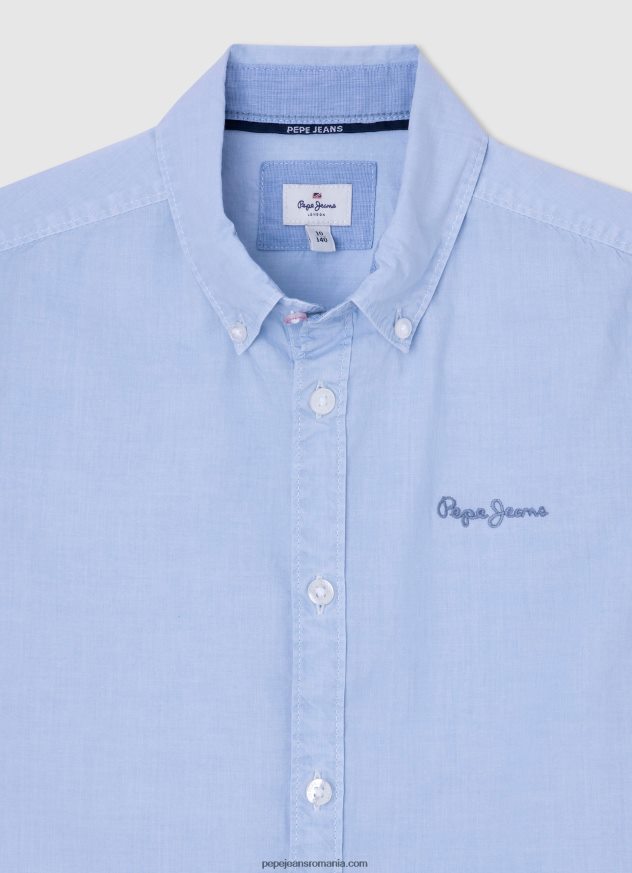 cămașă misterton cu mânecă scurtă băiat Pepe Jeans albastru înălbitor 6Z0R461674 - imagine 3