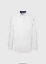 cămașă oxford lawson cu formă regulată bărbați Pepe Jeans alb 6Z0R461044 - imagine 5