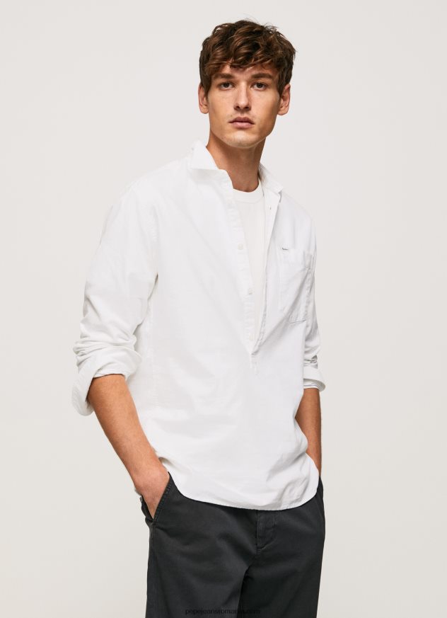 cămașă oxford lawson cu formă regulată bărbați Pepe Jeans alb 6Z0R461044 - imagine 1