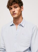 cămașă oxford lawson cu formă regulată bărbați Pepe Jeans albastru înălbitor 6Z0R461052 - imagine 3