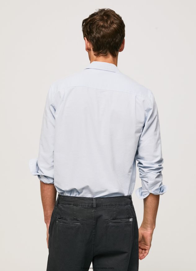 cămașă oxford lawson cu formă regulată bărbați Pepe Jeans albastru înălbitor 6Z0R461052 - imagine 4