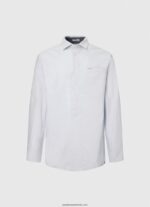 cămașă oxford lawson cu formă regulată bărbați Pepe Jeans albastru înălbitor 6Z0R461052 - imagine 5