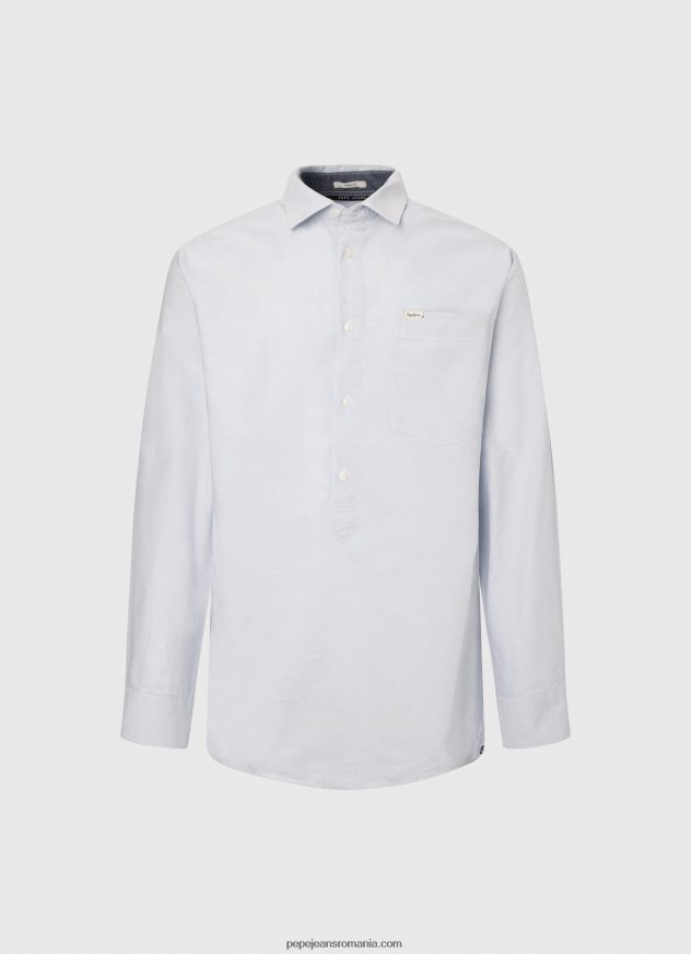 cămașă oxford lawson cu formă regulată bărbați Pepe Jeans albastru înălbitor 6Z0R461052 - imagine 5