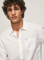 cămașă Parker cu mâneci lungi bărbați Pepe Jeans alb 6Z0R461073 - imagine 3
