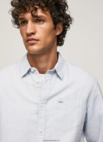cămașă Parker cu mâneci lungi bărbați Pepe Jeans albastru înălbitor 6Z0R461071 - imagine 4