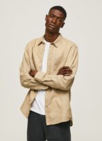 cămașă Parker cu mâneci lungi bărbați Pepe Jeans cămilă 6Z0R461039 - imagine 3