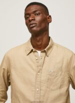 cămașă Parker cu mâneci lungi bărbați Pepe Jeans cămilă 6Z0R461039 - imagine 4