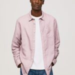 cămașă Parker cu mâneci lungi bărbați Pepe Jeans înălbitor roz 6Z0R461051