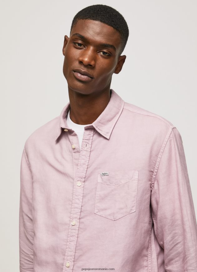 cămașă Parker cu mâneci lungi bărbați Pepe Jeans înălbitor roz 6Z0R461051 - imagine 3