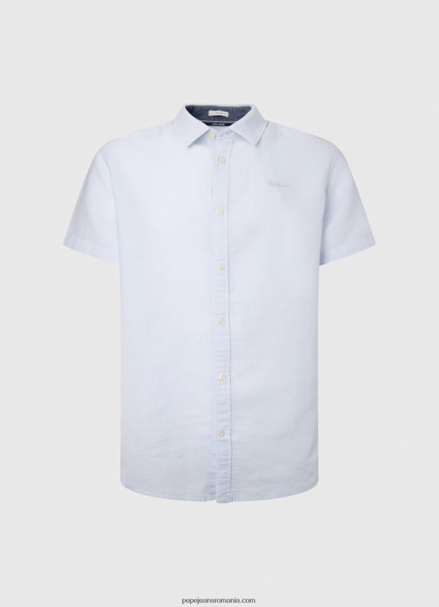 cămașă Parker cu mâneci scurte bărbați Pepe Jeans albastru înălbitor 6Z0R461054 - imagine 5