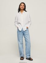 cămașă simplă cu ajustare normală femei Pepe Jeans alb 6Z0R46333
