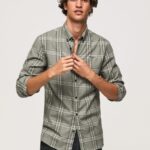 cămașă slim cu carouri bărbați Pepe Jeans turnare 6Z0R461036
