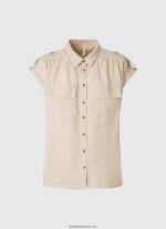 cămașă utilitare cu mâneci scurte femei Pepe Jeans piatră 6Z0R46341 - imagine 4