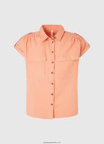 cămașă utilitare cu mâneci scurte femei Pepe Jeans piersică 6Z0R46340 - imagine 5