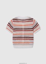cardigan din bumbac cu imprimeu în dungi fată Pepe Jeans multi 6Z0R461417 - imagine 2