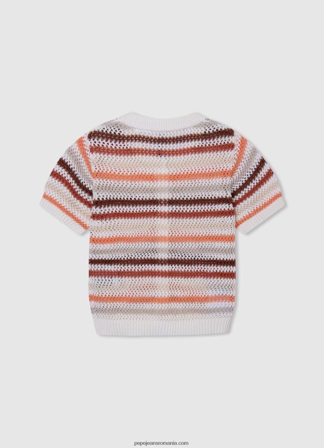 cardigan din bumbac cu imprimeu în dungi fată Pepe Jeans multi 6Z0R461417 - imagine 2