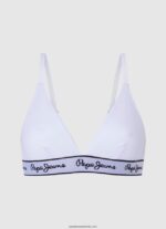 chiloți clasici cu logo imprimat femei Pepe Jeans alb 6Z0R46542 - imagine 4