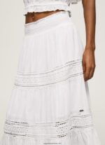 fusta dantelata femei Pepe Jeans alb 6Z0R46487 - imagine 3