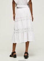 fusta dantelata femei Pepe Jeans alb 6Z0R46487 - imagine 4