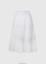 fusta dantelata femei Pepe Jeans alb 6Z0R46487 - imagine 5