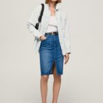 fusta din denim cu potrivire regulata femei Pepe Jeans denim 6Z0R46485