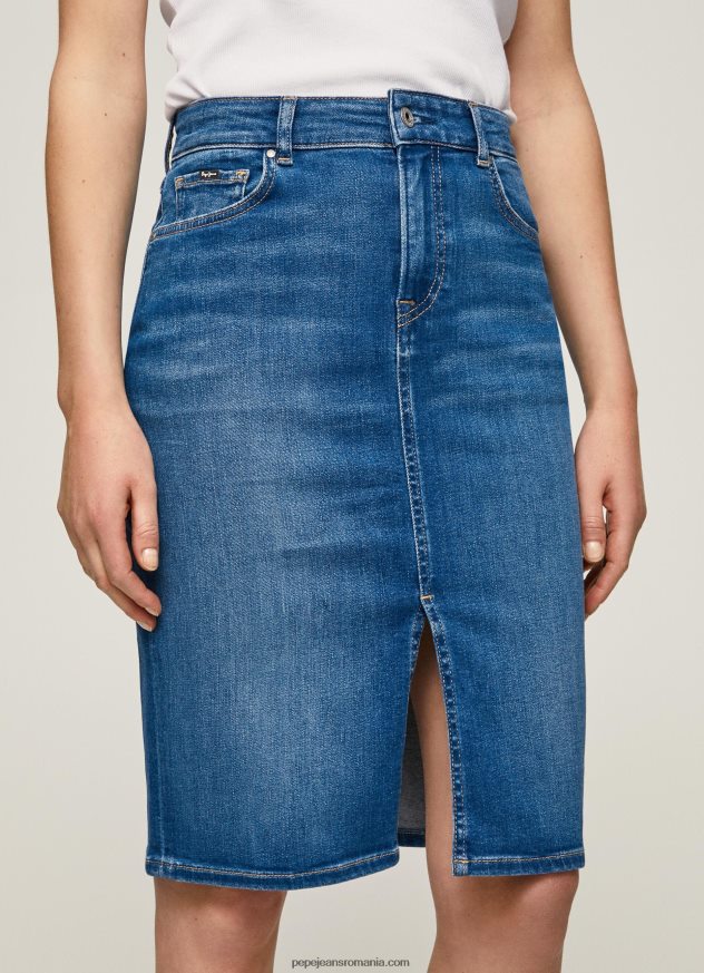 fusta din denim cu potrivire regulata femei Pepe Jeans denim 6Z0R46485 - imagine 3