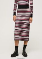 fusta midi cu nervuri femei Pepe Jeans multi 6Z0R46501 - imagine 2