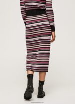 fusta midi cu nervuri femei Pepe Jeans multi 6Z0R46501 - imagine 4