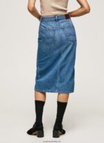 fusta midi din denim de bumbac femei Pepe Jeans denim 6Z0R46100 - imagine 4