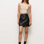 fusta mini cu fermoar femei Pepe Jeans negru 6Z0R46484