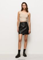 fusta mini cu fermoar femei Pepe Jeans negru 6Z0R46484