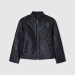 geacă biker cu umăr căptușită băiat Pepe Jeans negru 6Z0R461571