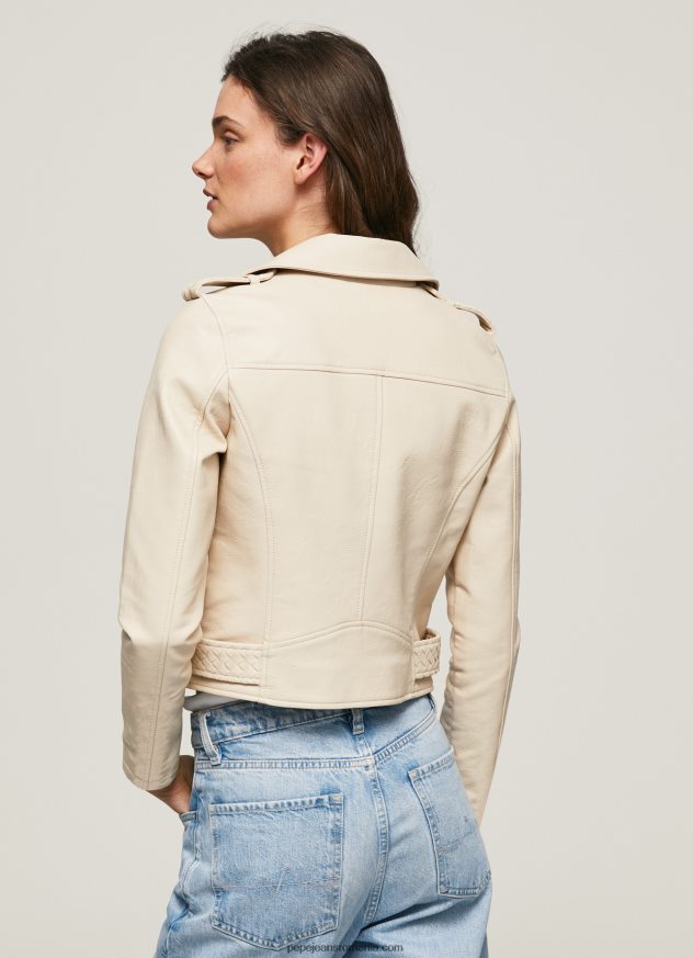 geacă biker cu umeri epalules femei Pepe Jeans off dantela 6Z0R46115 - imagine 4