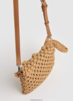 geanta crossbody din macrame femei Pepe Jeans cămilă 6Z0R46744 - imagine 2