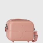 geantă de călătorie cu logo în relief fată Pepe Jeans roz deschis 6Z0R461515